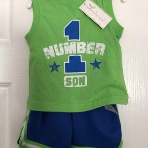 #1 son athletic shorts & tank set *NWT*
